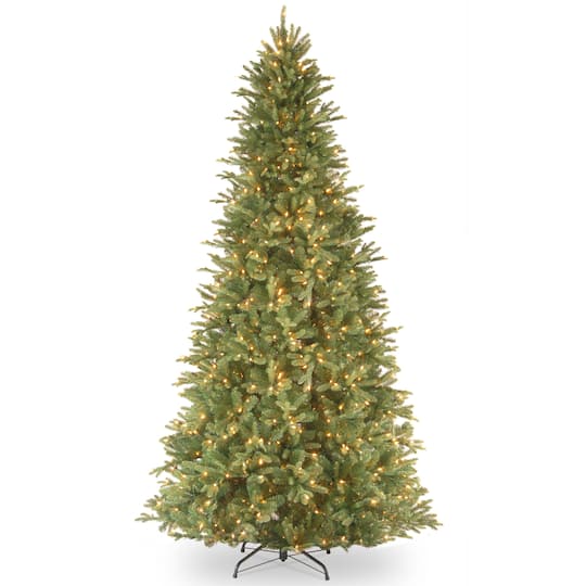 9 ft. Pre-Lit Feel Real® Tiffany Fir Slim Artificial Christmas Tree, Clear Lights
